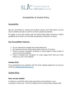 SLIC Accessibility & Cookie Policy