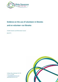 Evidence on the use of Volunteers in Libraries